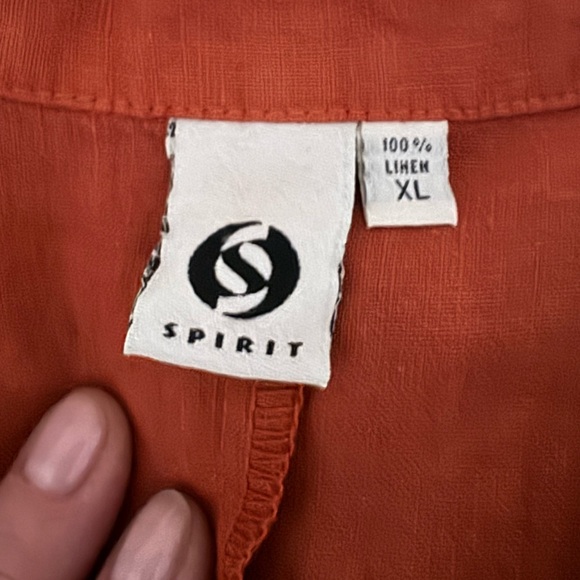 Spirit Terracotta Short Sleeve Linen Shirt.
Size XL. EUC - Picture 4 of 4